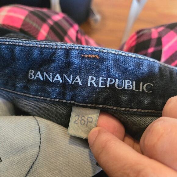 Banana Republic 26P Bootcut Flap Pocket Jeans Blue Low Rise - Picture 13 of 13